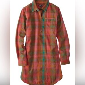 Toad & Co Flannel Plaid Shirt Dress